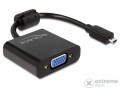Delock 65514 adapter HDMI-mini C-dugós csatlakozó-VGA, fekete