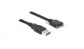 Delock USB 3.0 Type-A apa > USB 3.0 Micro-B apa adapter csavarokkal - 1 m (83597)