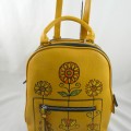 Aé-Collection Praktikus JGL műbőr háti, váll, és kézi táska, kézzel festett, egyedi mintával!
