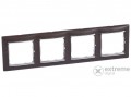 LEGRAND 770374 Valena keret vízszintes 4-es Wenge dekor/ezüst