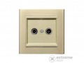 MENTAVILL 1545060 Sonata RTV 2, 5-3dB csillagpontos antenna csatlakozó komplett arany