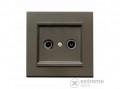 MENTAVILL 1535010 Sonata RTV 10dB átmenő antenna csatlakozó komplett csokoládé
