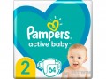 PAMPERS Active Baby ValuePack pelenka, 2-es méret, 4-8 kg, 64 db
