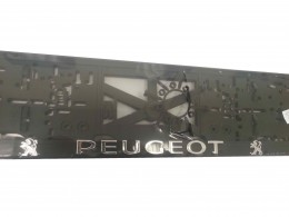 Dualex Rendszámtábla tartó Peugeot logóval 2db P123