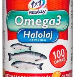 1x1 Vitaday Innopharm 1x1 Vitaday Omega-3 Halolaj kapszula, 100 db
