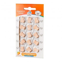 1x1 Vitaday Innopharm 1x1 Vitaday Mackó Multivitamin, narancsízű rágótabletta, 15 db