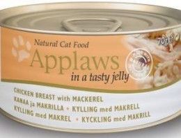 Applaws Cat Konzerv Macskának Csirkével És Makrélával, Aszpikban, 70G