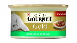 Gourmet Gold Szószban Lazac+Csirke 85G Eledel Macskának
