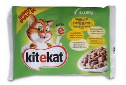 Kitekat Alutasakos 100G 4-Pack Házias Bonus Eledel Macskának