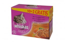 Whiskas Alutasakos 100G 12-Pack Ragu 10+2 Eledel Macskának