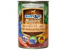 Happy&amp;Fit Natural Ente&amp;Schinken mit Kürbis&amp;Aloe Vera 400g