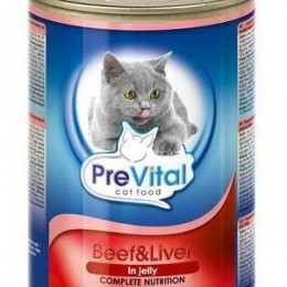 Prevital konzerv marha és máj zselében 12*415g