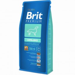 Brit Premium Lamb &amp; Rice 15kg kutyatáp felnőtt kutyák részére