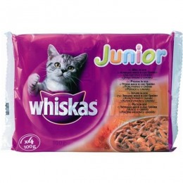 Whiskas macskaeledel 4*100g junior