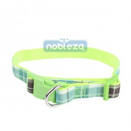 UV sárga kockás mintás nyakörv, 2.5cm x 40-60cm