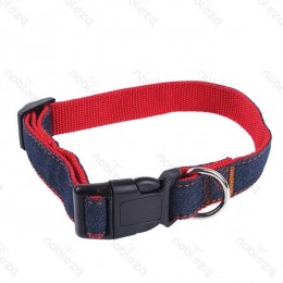 Farmer hatású nyakörv, piros belső, Sz2.5 x H40-60cm