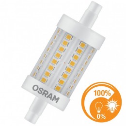 Osram R7s LED 8W 1055lm 2700K melegfehér, szabályozható 78mm - 75W izzó helyett
