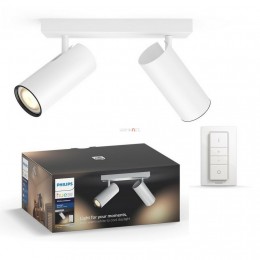 Philips 50462/31/P7 Buratto Hue spot , fehér 2xGU10 + 5,5W GU10 Hue White Ambiance 2200-6500K