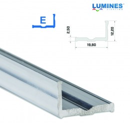 LED Alumínium Profil Széles L alakú [E] Natúr 2 méter