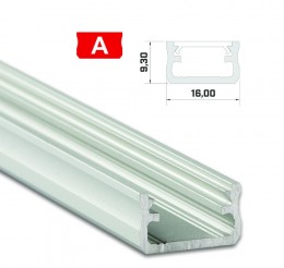 LED Alumínium Profil Standard [A] Ezüst 2 méter