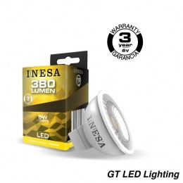 INESA Led izzó MR16 5W 38° LED spot izzó 4000K G3 380Lm