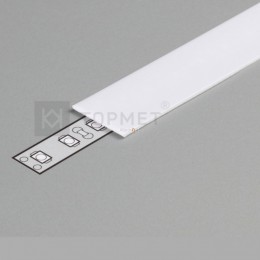 Topmet &quot;B&quot; fedél LED profilhoz, opál, 2méter/szál