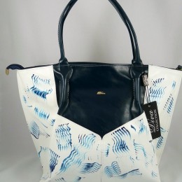&quot;Diva&quot; közepes méretű rostbőr női táska, dekoratív, egyedi, kézzel festett mintával!