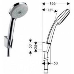 Hansgrohe Croma 100 Multi/Porter S kádszett, 1,25 m, 27593000 - króm