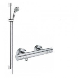 Grohe Grohtherm 1000 Cosmopolitan termosztátos zuhanycsaptelep 34065000+Hansgrohe 27763 Crometta 85 Vario/ Unica zuhanyszett
