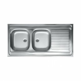 Livinox ECO-N-134K Teletetős kétmedencés csepptálcás rozsdamentes 1200x600x135 mm