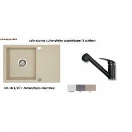 Granmaster IVO 1B 1/2D gránit mosogató + zf csaptelep --