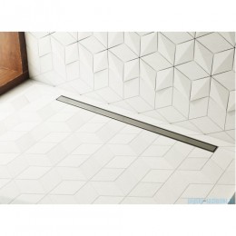 Slim lux stell zuhanyfolyóka 100x3,5x9,5 cm rozsdamentes acél ráccsal