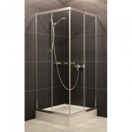H2O Projecta 80x80 szögletes zuhanykabin tálcával króm