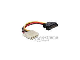 Delock Adapter SATA 15pin apa -> 4pin Molex anya átalakító, 12cm