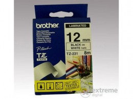 Brother 12 mm-es szalag fehér alap/fekete betű