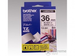 Brother 36 mm-es szalag fehér alap/fekete betű