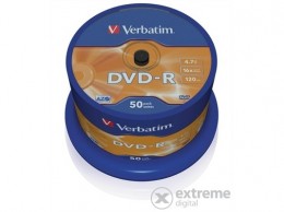 Verbatim DVD-R 4,7 GB, 16x, hengeren (50db)