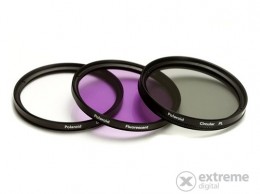 POLAROID szűrőszett (UV, CPL, FLD) + 4 db-os szűrőtok 82 mm
