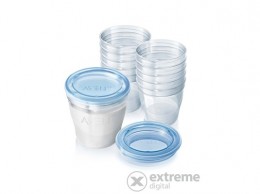 AVENT Philips SCF618/10 megújult VIA Anyatejtároló rendszer 10 x 180ml adapterrel