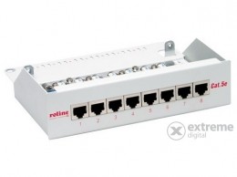ROLINE STP CAT5e patch panel, szürke (26.11.0304-10)
