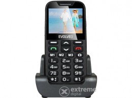 EVOLVEO EasyPhone EP600 kártyafüggetlen mobiltelefon idősek számára, Black