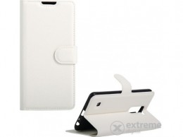 GIGAPACK mágneses álló valódi bőr flip tok, Huawei P9 Plus (2016) készülékhez, fehér