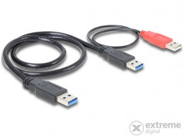 Delock 82908 USB 3.0-A apa -USB 3.0-A apa + USB 2.0-A apa kábel