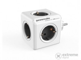 ALLOCACOC Powercube hálózati elosztó (4 aljzat), fehér-szürke