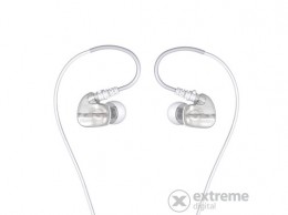 BRAINWAVZ XF-200 fülhallgató headset, átlátszó-fehér