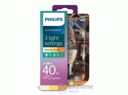 Philips LED lámpa (E14, 470 Lm, 2.700K, 5,5 W, meleg fehér)