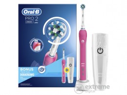 Oral-B PRO 2 2500 Ektromos fogkefe, pink, CrossAction fejjel