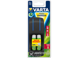 Varta Pocket akkutöltő + 4xAA 2100mAh & 2xAAA 800mAh akku