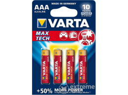 Varta Longlife Max Power AAA mikró LR03 alkáli elem, 4db