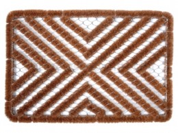 UNICSPOT Star drótrácsos kókusz lábtörlő, Méret: 40X60 cm